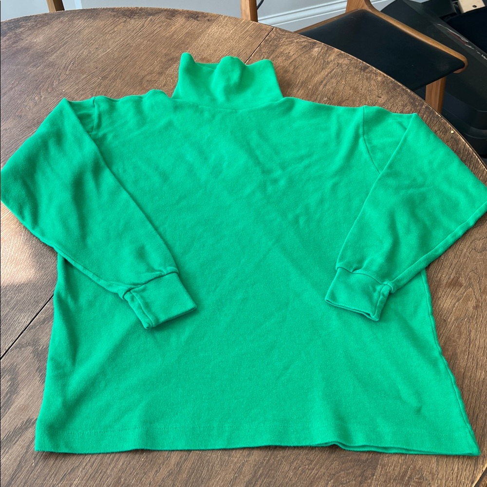 The Eagle’s Eye vintage bright green 100% cotton turtleneck size XL - Picture 6 of 8